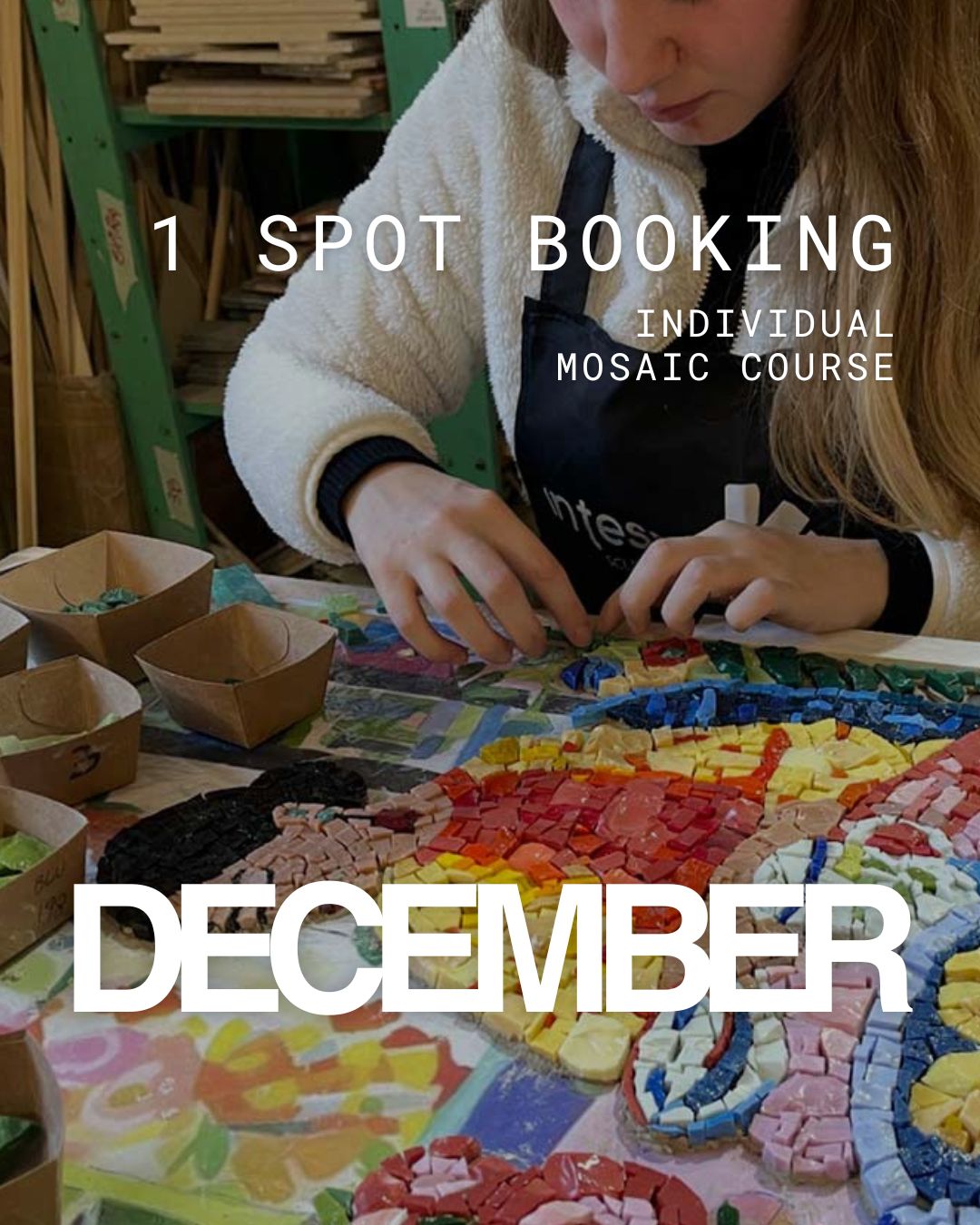 Réservation d'un cours individuel de mosaïque