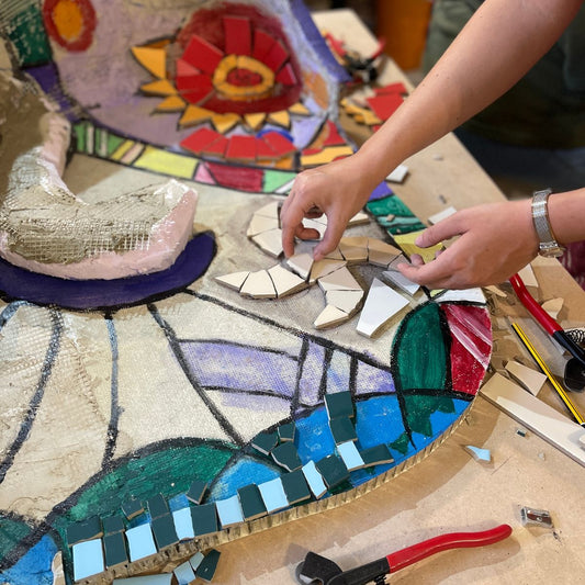 Group Mosaic and Sculpture Course inspired by Niki de Saint Phalle – 5 days