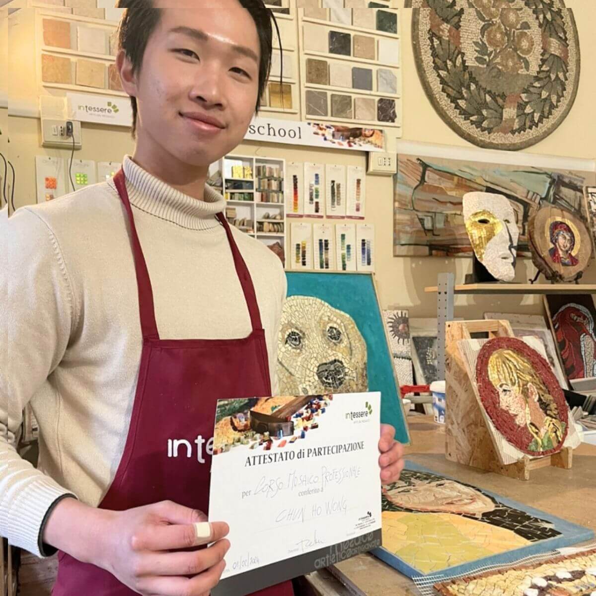 Cours avancé de portrait en mosaïque – 10 jours (70 heures)