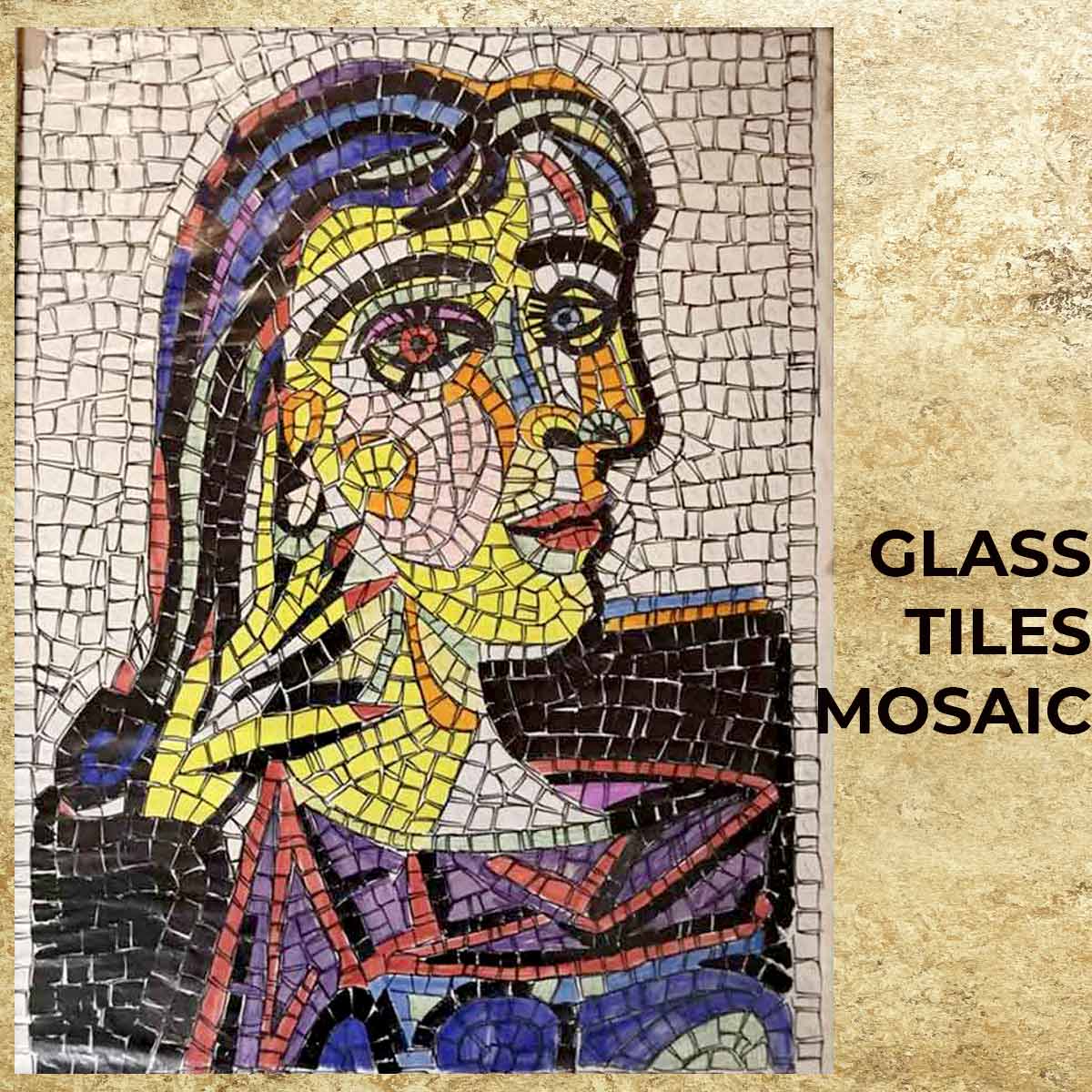 Mosaïque ronde de style moderne Tigre – SCUOLA DI MOSAICO Mosaïque ronde de style moderne Tigre – SCUOLA DI MOSAICO