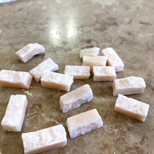 tasselli mosaico rosa portogallo pronti per essere usati