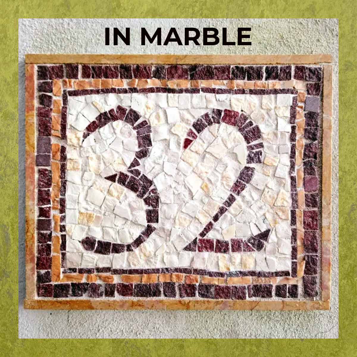 Kit de mosaico FIORE NUMERO CIVICO (vari materiales - técnica indirecta)
