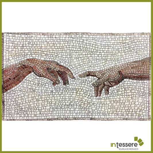 Mosaico la creazione di Adamo