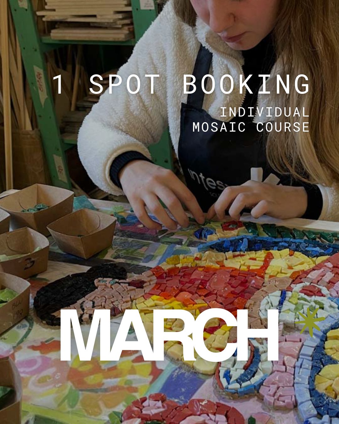 Réservation d'un cours individuel de mosaïque