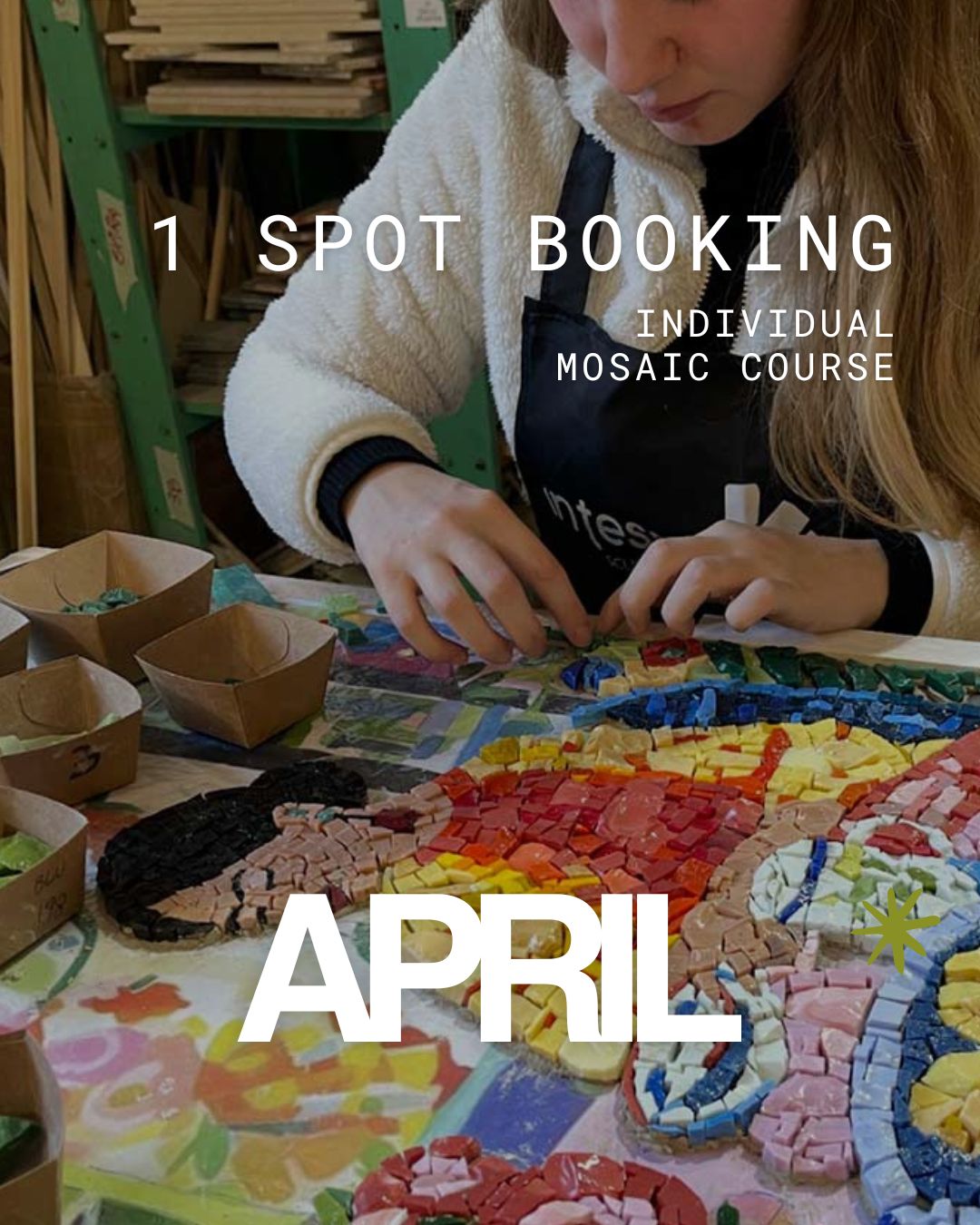 Réservation d'un cours individuel de mosaïque