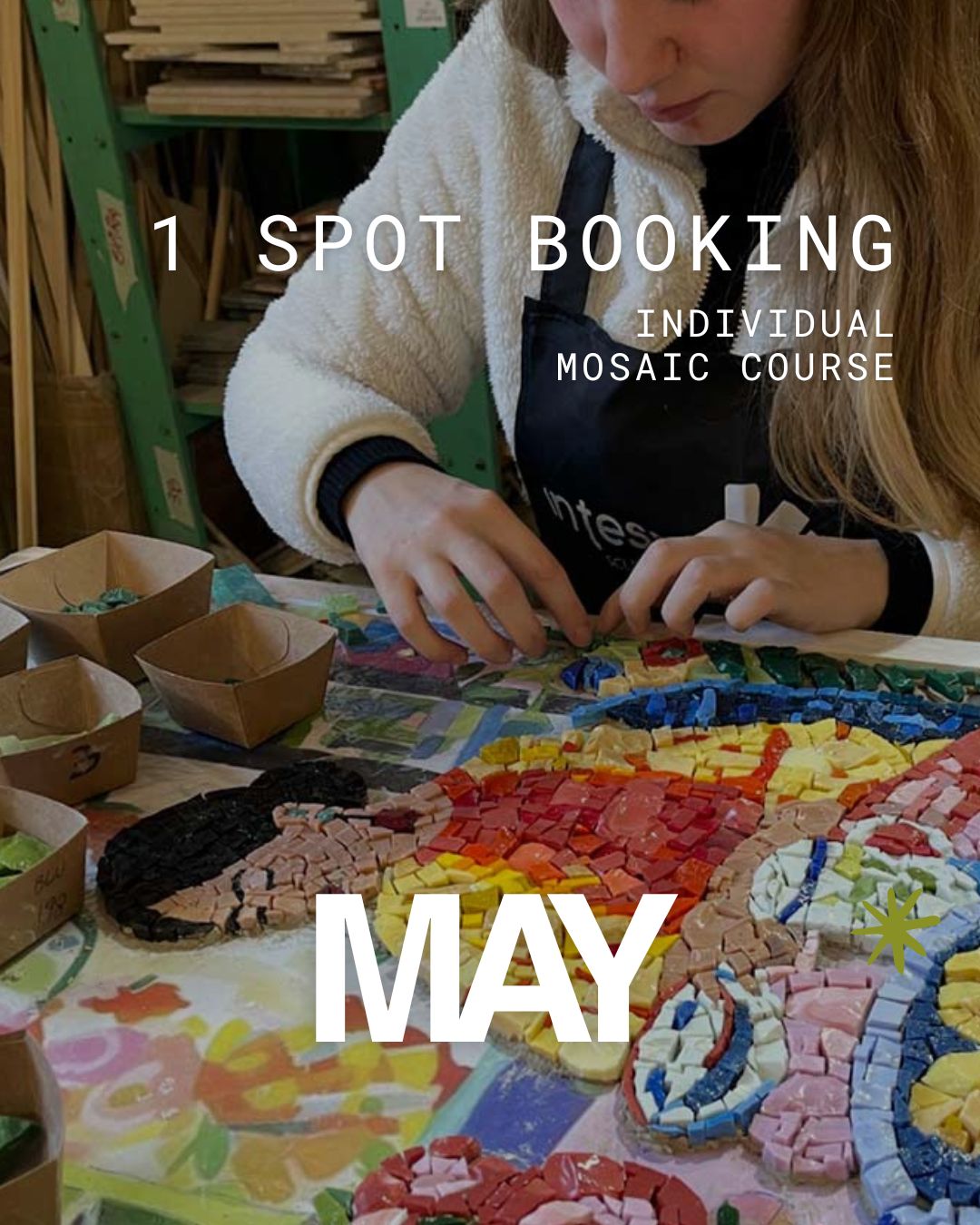 Réservation d'un cours individuel de mosaïque