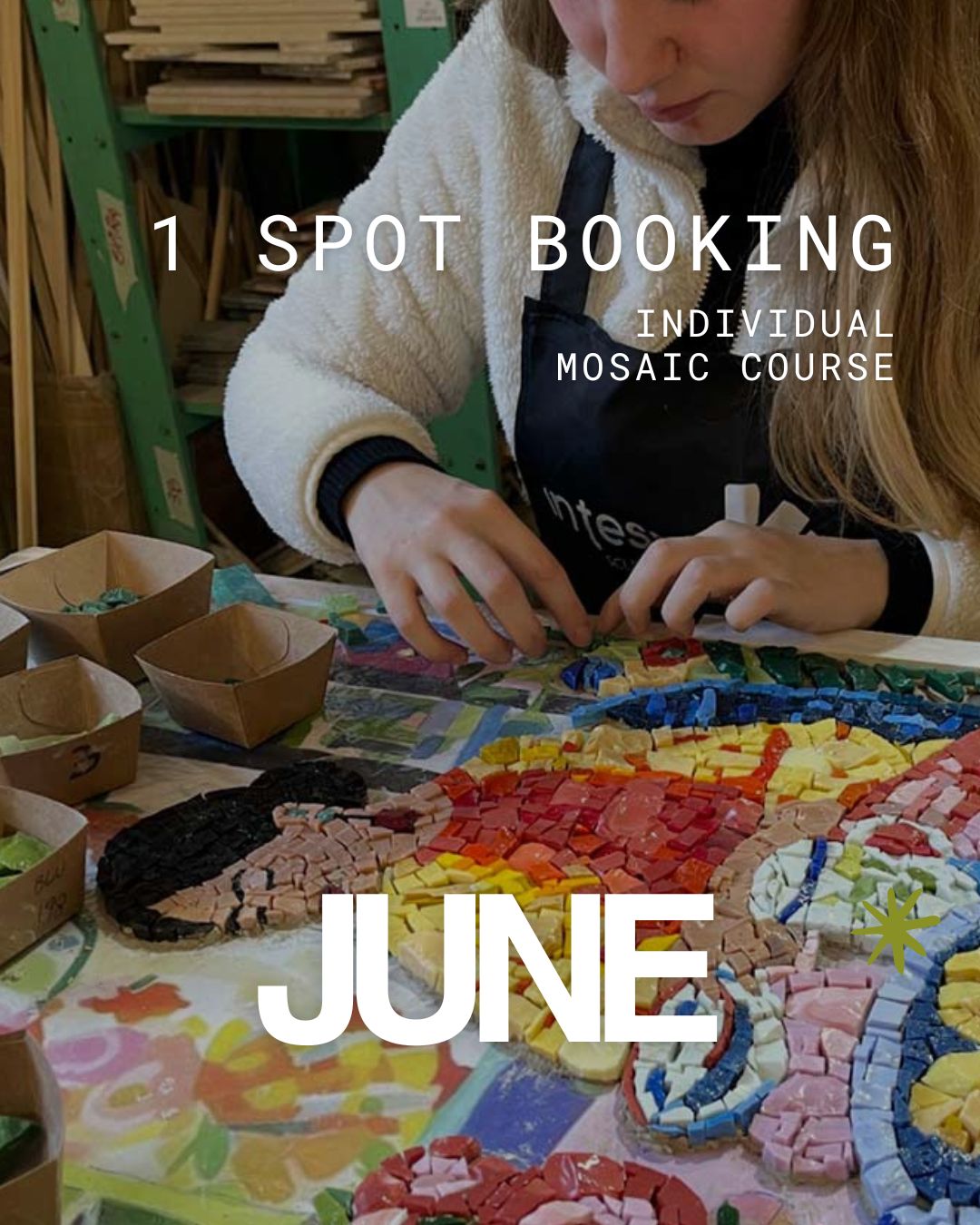 Réservation d'un cours individuel de mosaïque
