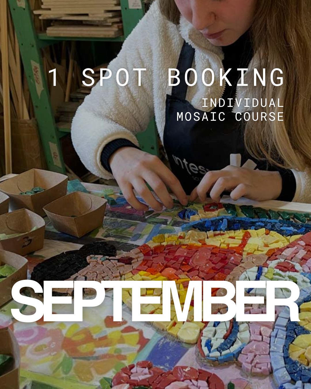 Réservation d'un cours individuel de mosaïque