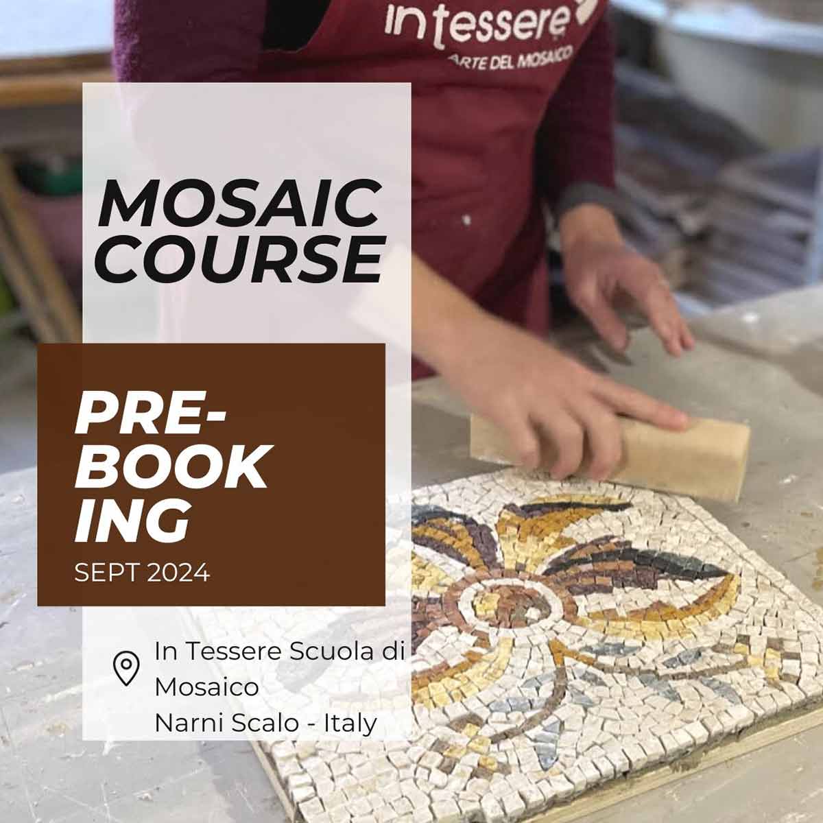 Inscripción cursos de mosaico en Italia