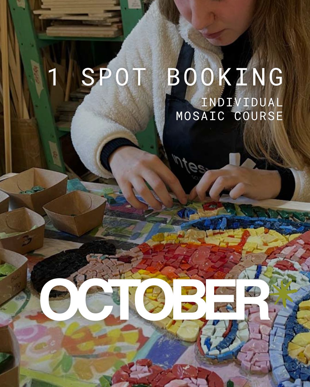Réservation d'un cours individuel de mosaïque