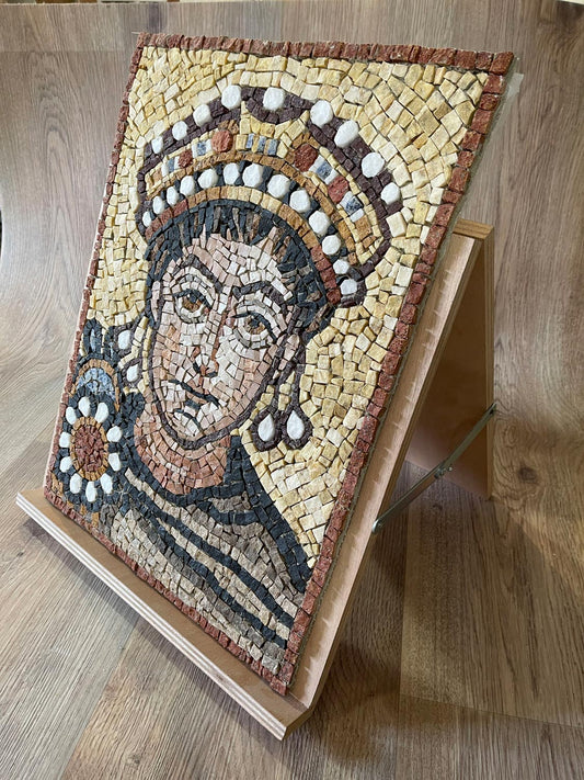 Cavalletto in legno verticale per mosaico