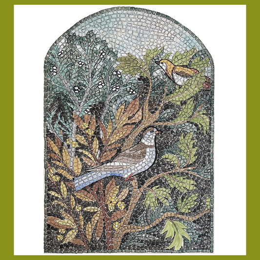 Mosaic kit LUNETTA GARDEN OF POMPEI 2 (marble - indirect technique)