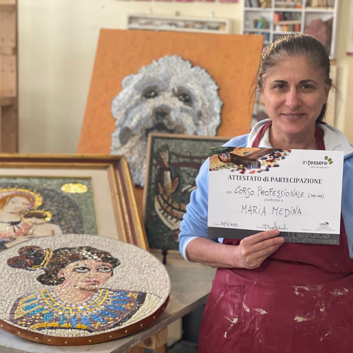 Professional Individual Mosaic Course in Italy (Umbria)