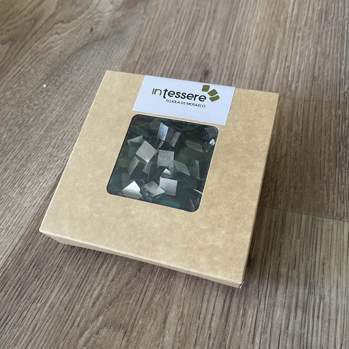 TESSELLES EN VERRE OR ET ARGENT POUR MOSAÏQUE