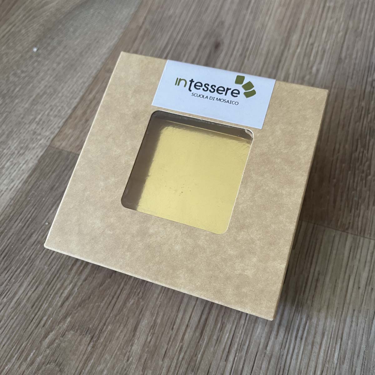 TESSELLES EN VERRE OR ET ARGENT POUR MOSAÏQUE