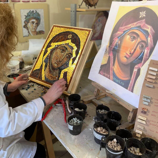 Cours intensif de mosaïque byzantine - en Italie