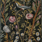 Mosaico Jardín de Pompeya en teselas de mármol con pájaro, rosas y flores