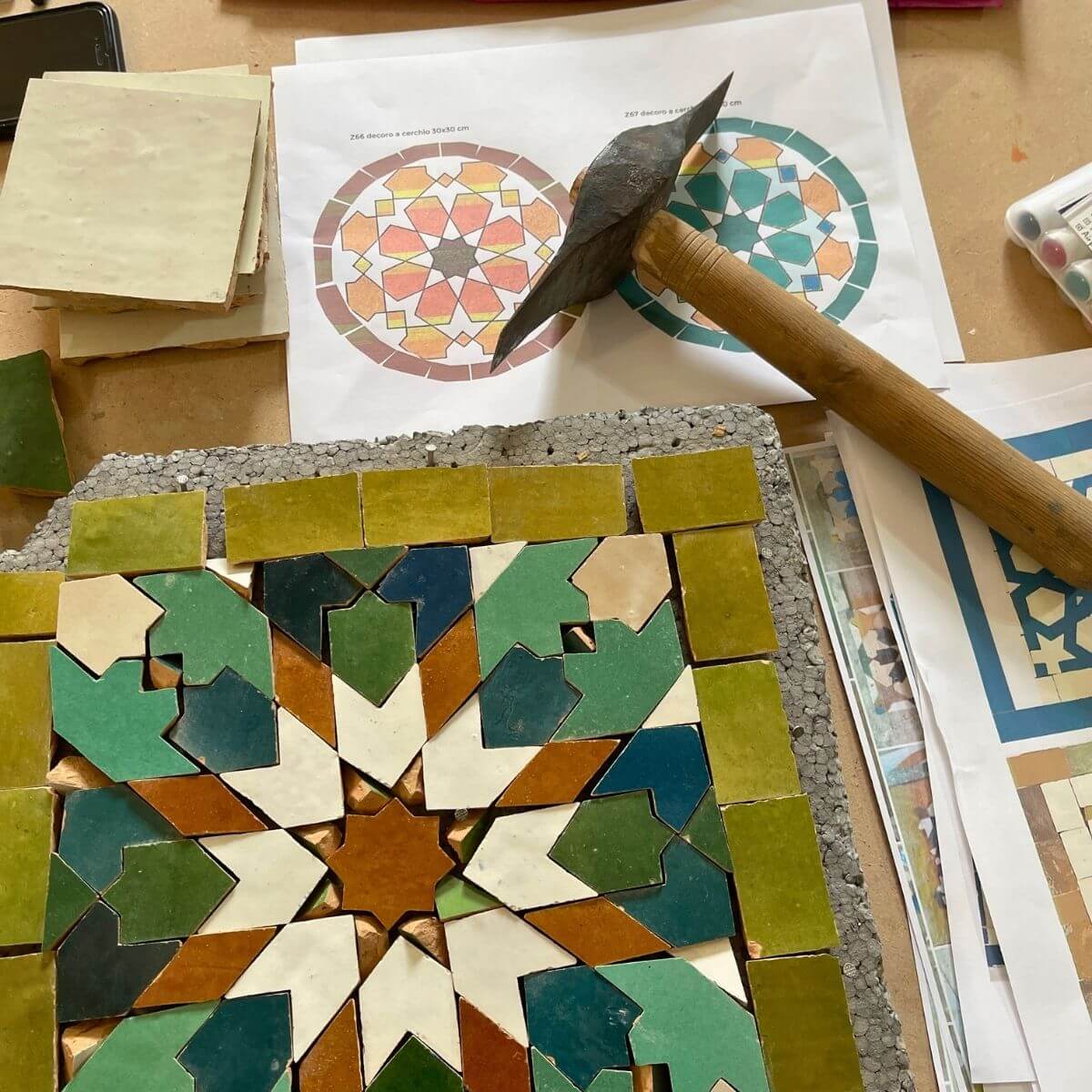 Basic Zellige (Moroccan mosaic) course 3 days (21 hours)