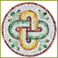 Disegno e traduzione in andamenti del Nodo di salomone mosaico kit mosaico 