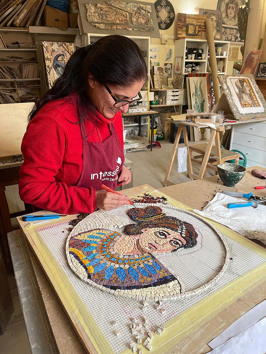 Escuela de mosaicos en Umbria curso profesional (en el sitio)