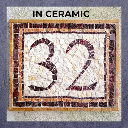 Kit de mosaico FIORE NUMERO CIVICO (vari materiales - técnica indirecta)