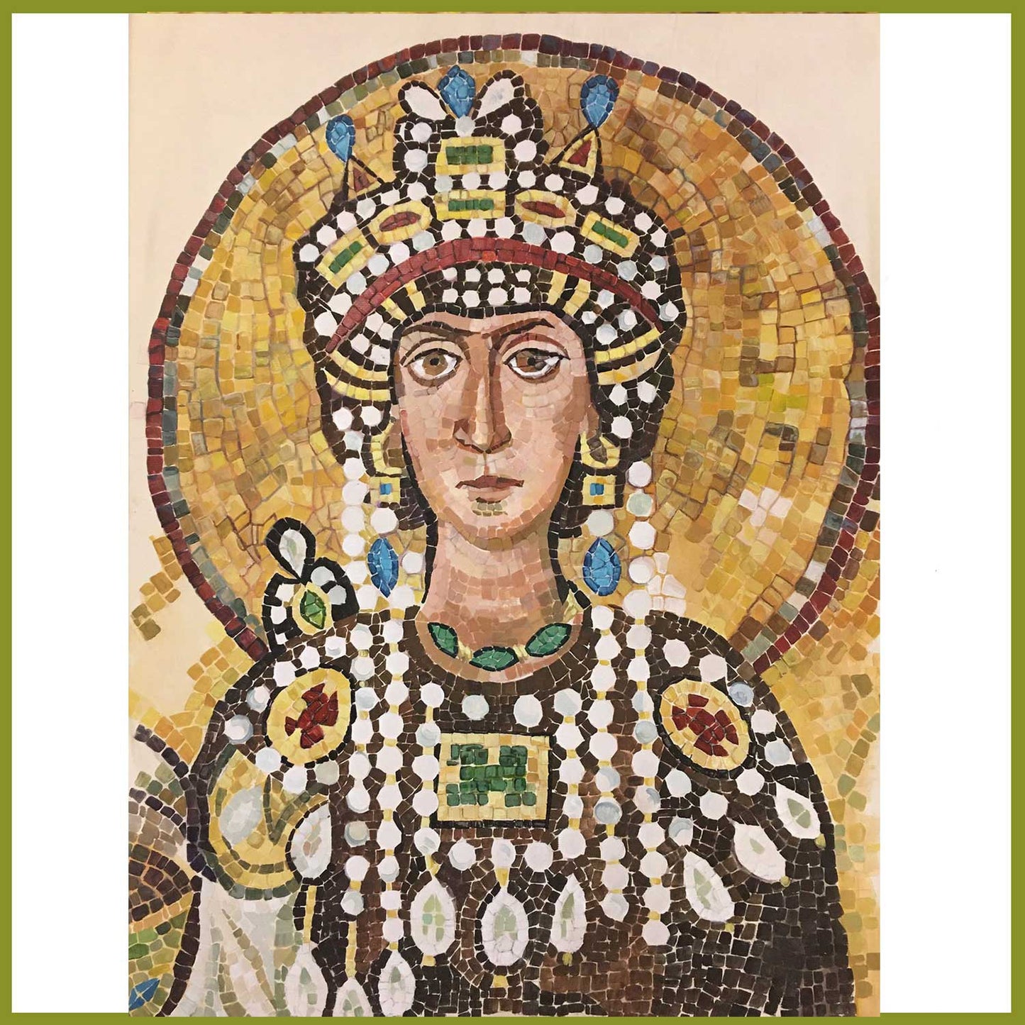 Mosaico Bizantino ritratto Teodora kit per costruire mosaici