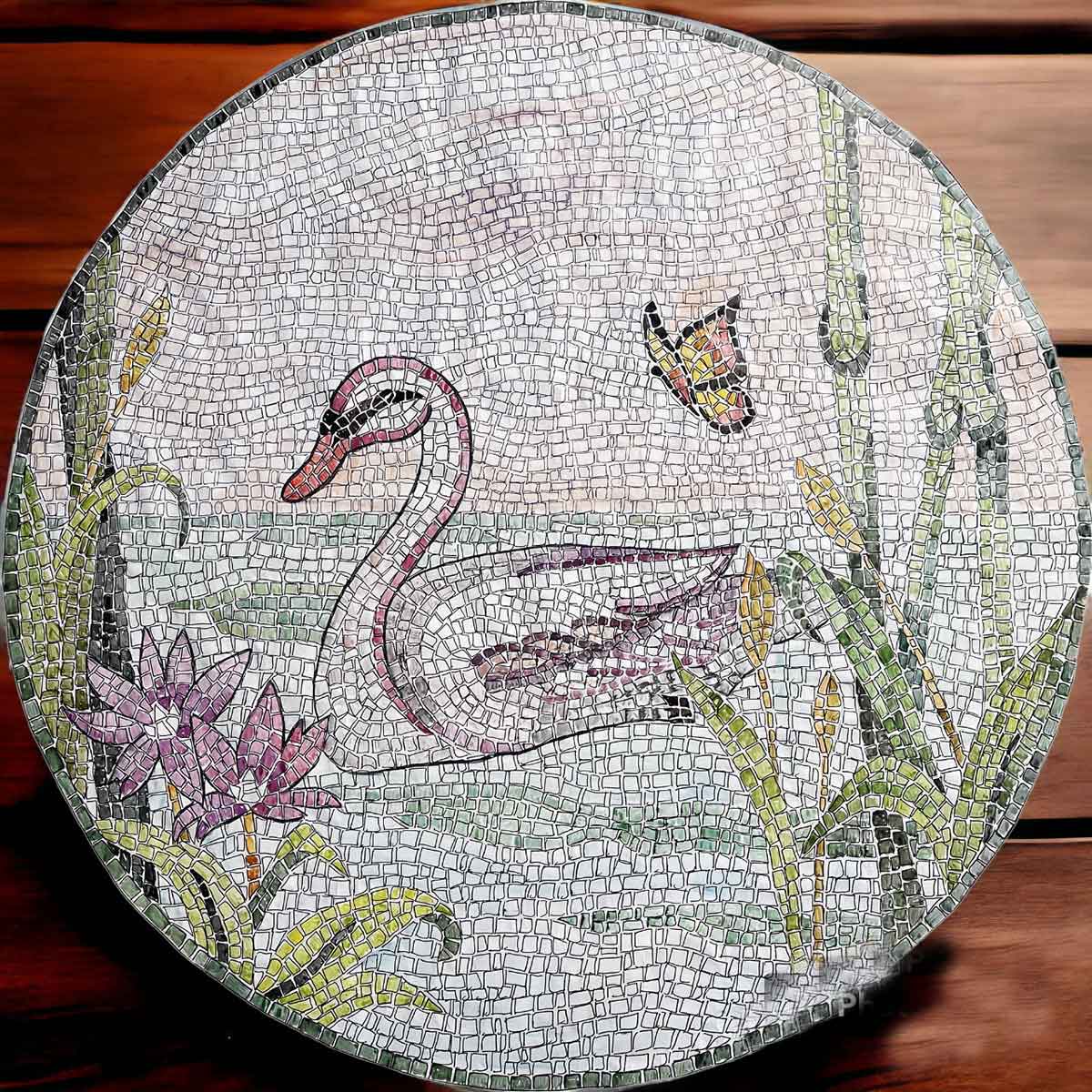 SWAN IN THE LAKE mosaic kit (marble - indirect technique)