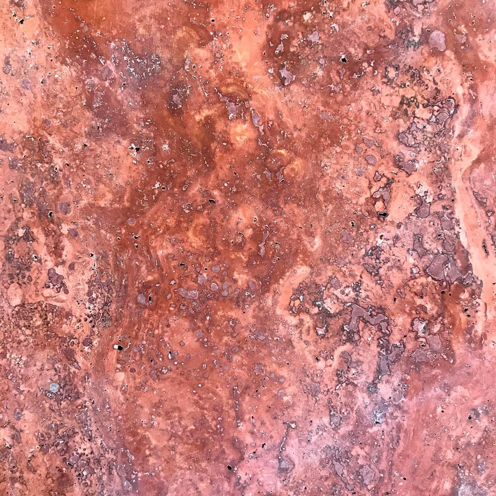 Lastra di marmo Travertino Rosso