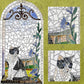 Kit mosaico FINESTRA CON GATTO (ceramica - trencadis - diretta)