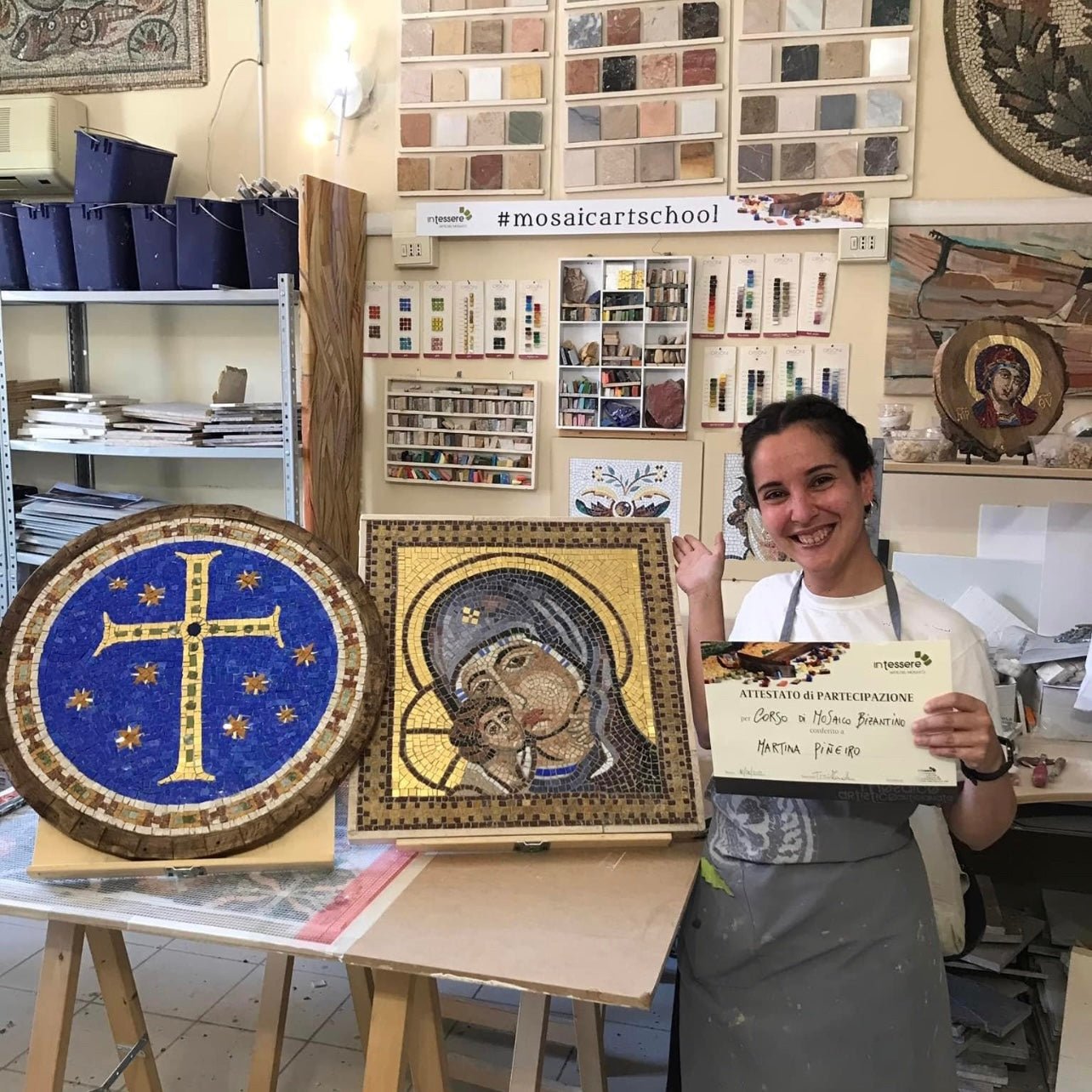Curso intensivo de mosaico Bizantino en Italia