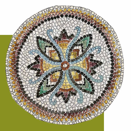 ROMAN FLOWER mosaic kit 3 (marble - indirect technique)