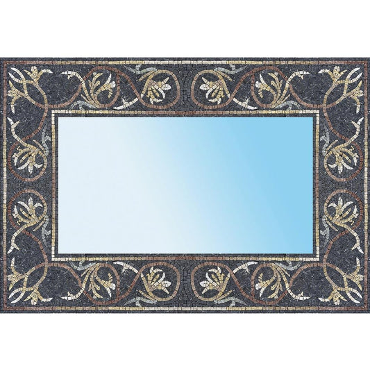 specchio con decorazione fatta a mosaico hobbi creativi mosaico