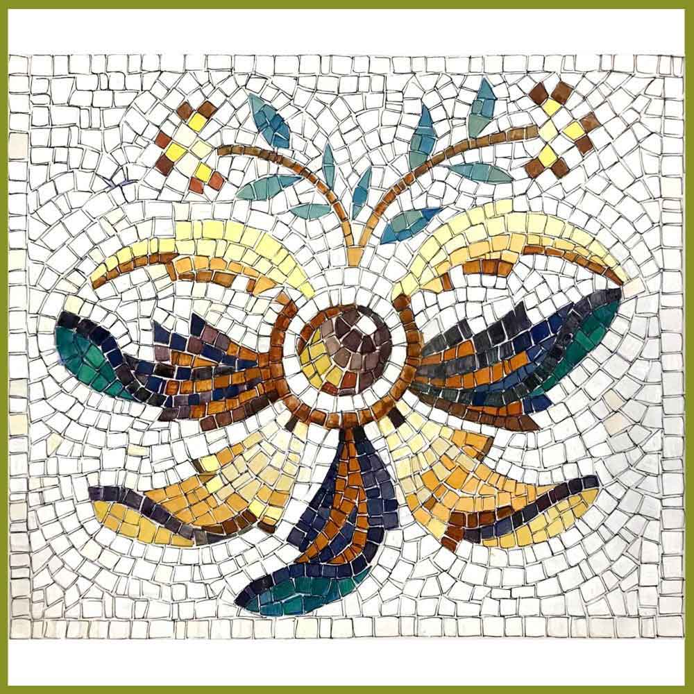 ANTIQUE FLOWER mosaic kit (marble - direct technique)