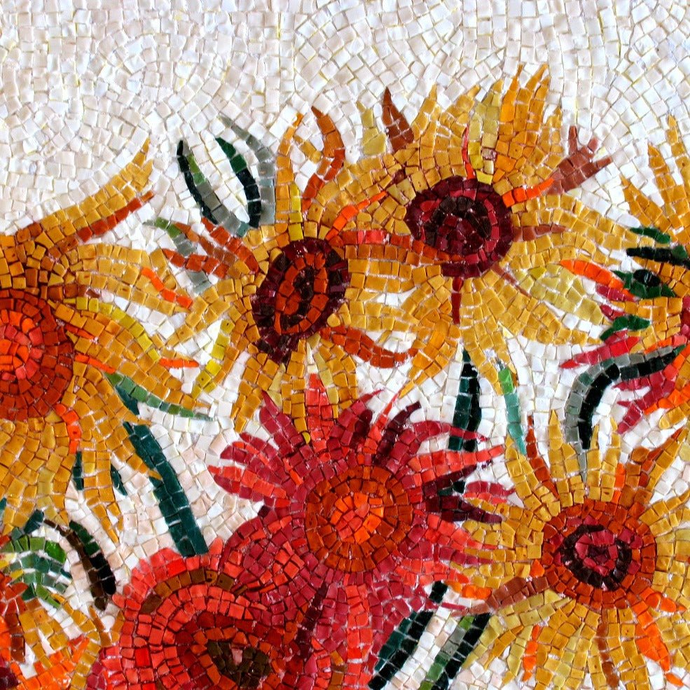 mosaico moderno fiori van gogh