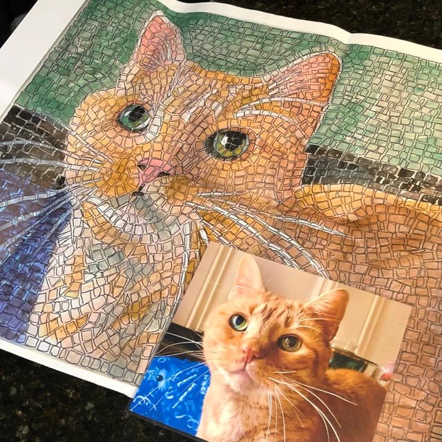 kitten mosaic image