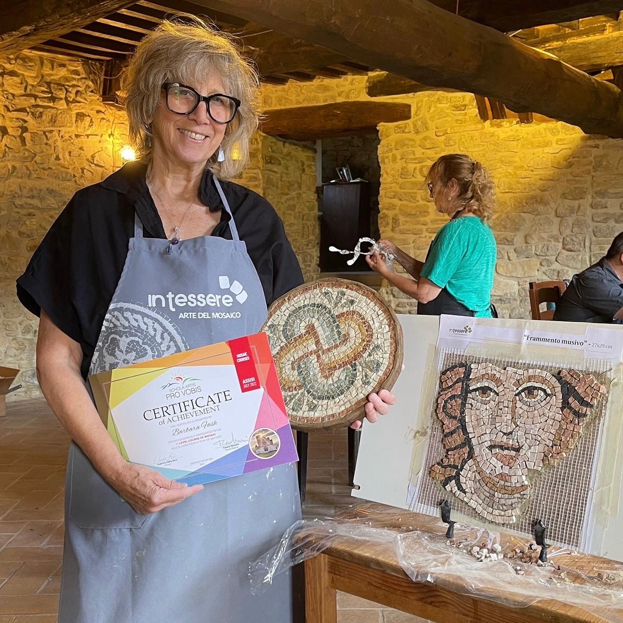 3day basic course of Roman mosaic in Italy SCUOLA DI MOSAICO