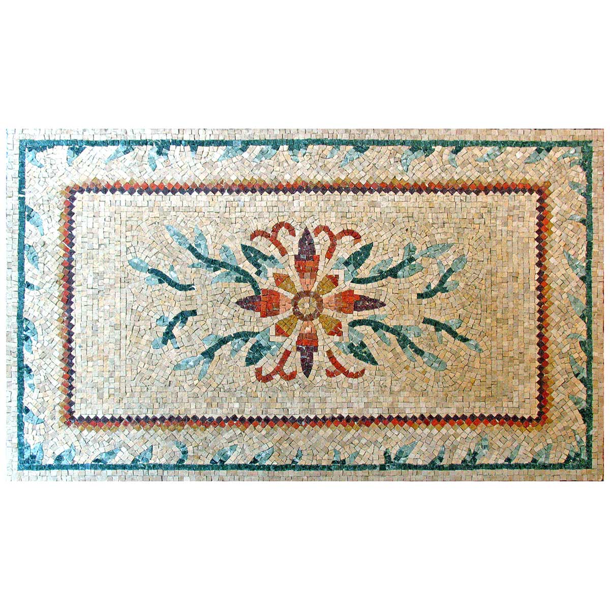 Tavolo con mosaico fai da te rettangolare fiore da giardino o interno