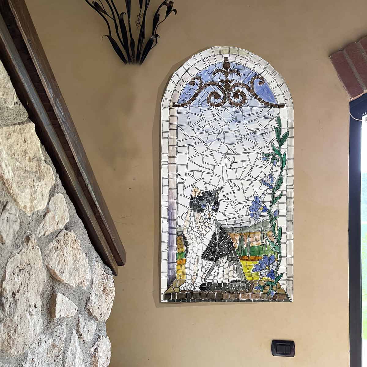 WINDOW WITH CAT mosaic kit (ceramic - trencadis - direct)